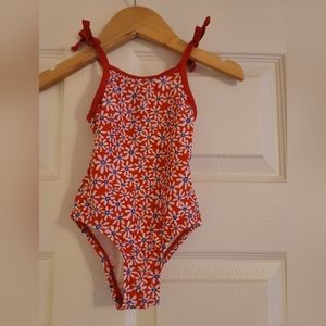 Baby girl floral one piece swim suit